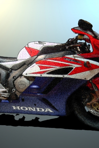 Honda CBR Sketch for 320 x 480 iPhone resolution
