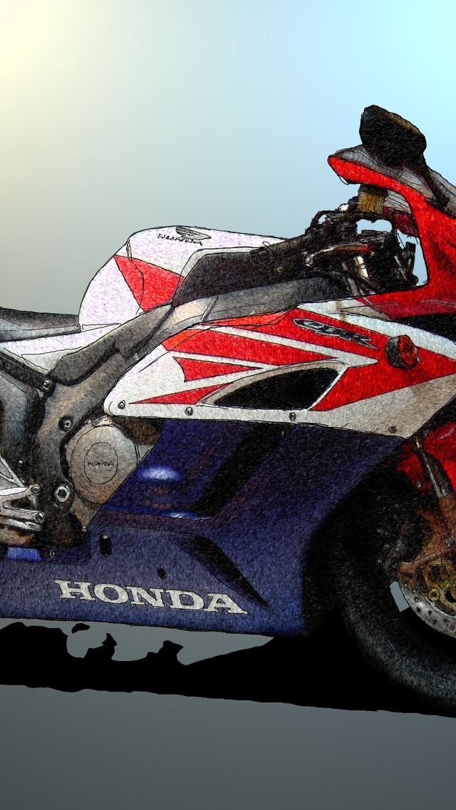 Honda CBR Sketch for 640 x 1136 iPhone 5 resolution