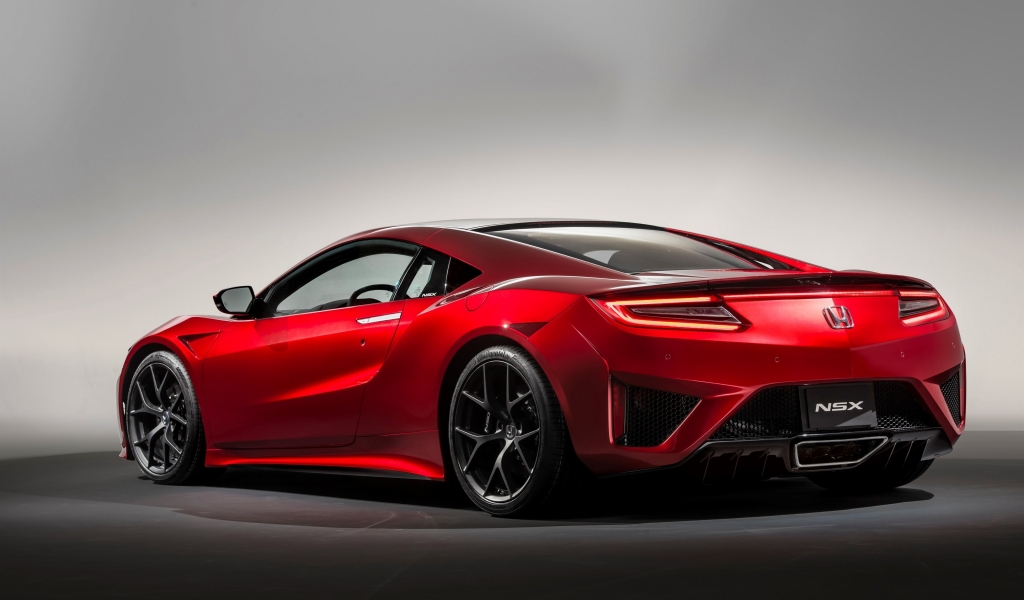 Honda NSX 2015 Back View for 1024 x 600 widescreen resolution