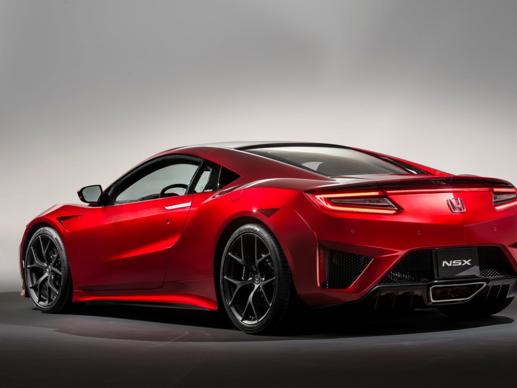 Honda NSX 2015 Back View for 1024 x 768 resolution