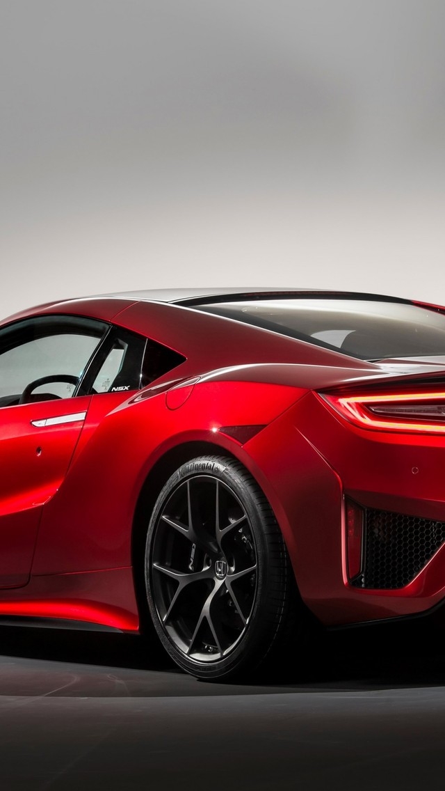 Honda NSX 2015 Back View for 640 x 1136 iPhone 5 resolution