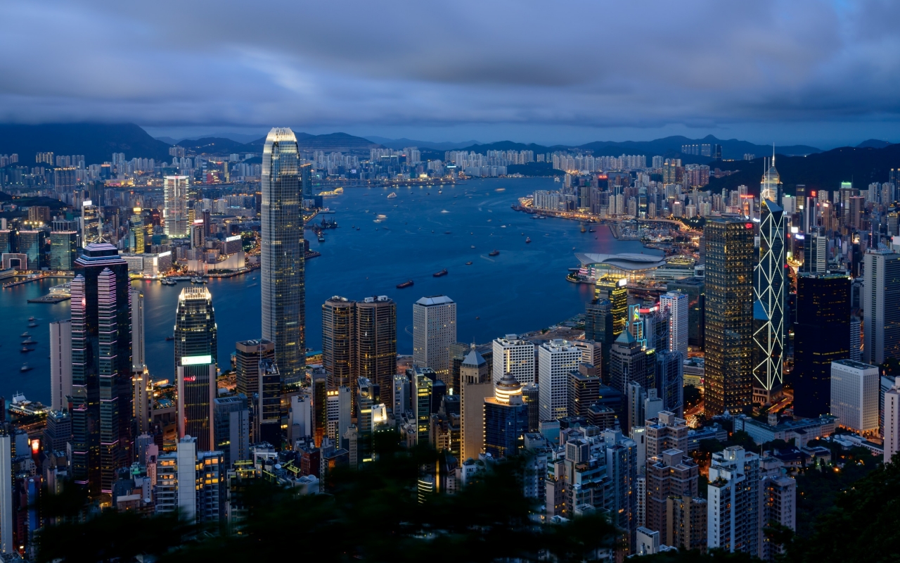 Hong Kong City View for 1280 x 800 widescreen resolution