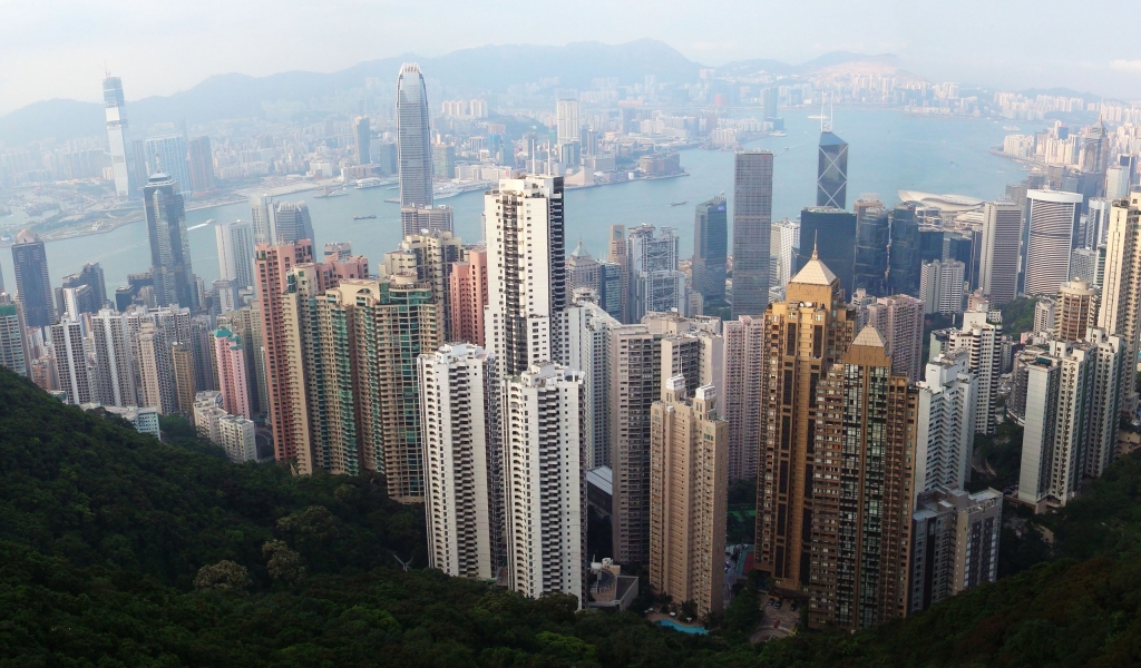 Hong Kong Skyline for 1024 x 600 widescreen resolution