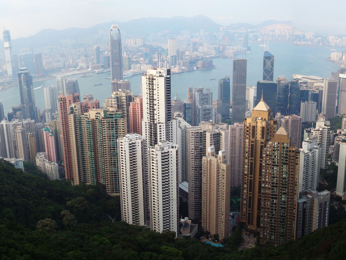 Hong Kong Skyline for 1152 x 864 resolution