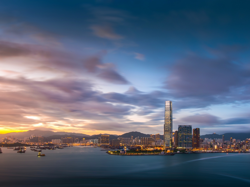 Hong Kong Sunset for 1024 x 768 resolution