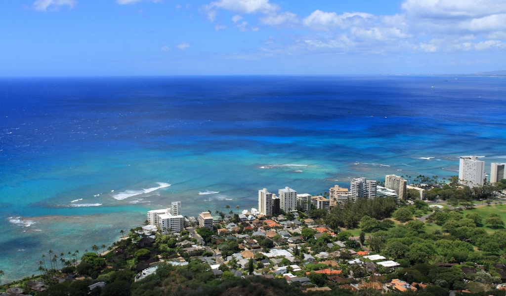 Honolulu Hawaii Landscape for 1024 x 600 widescreen resolution