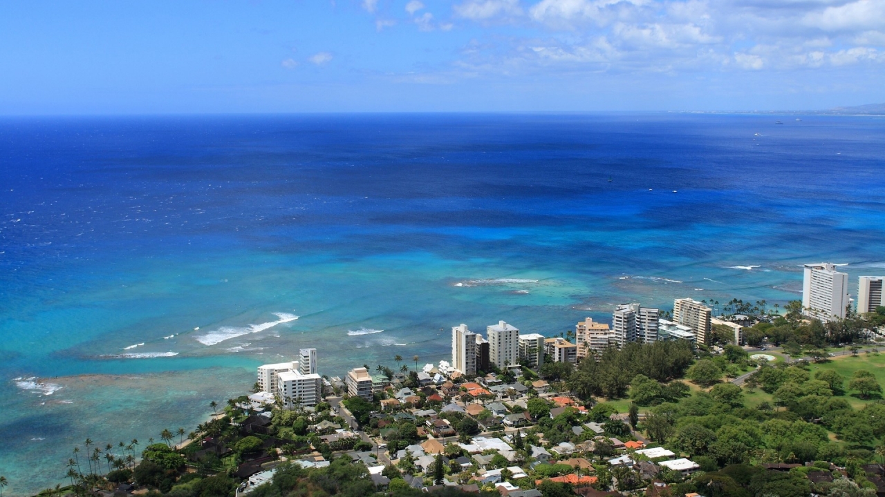 Honolulu Hawaii Landscape for 1280 x 720 HDTV 720p resolution