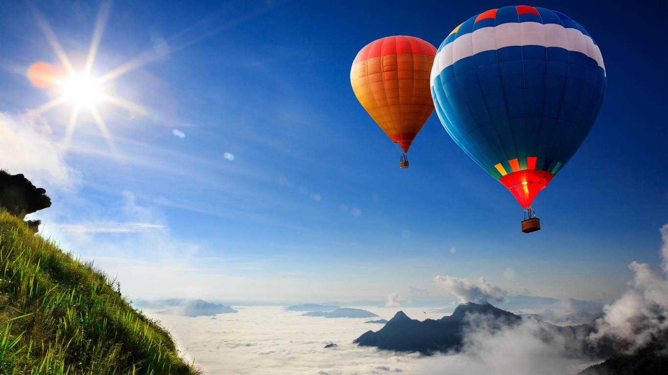 Hot Air Balloons for 1366 x 768 HDTV resolution