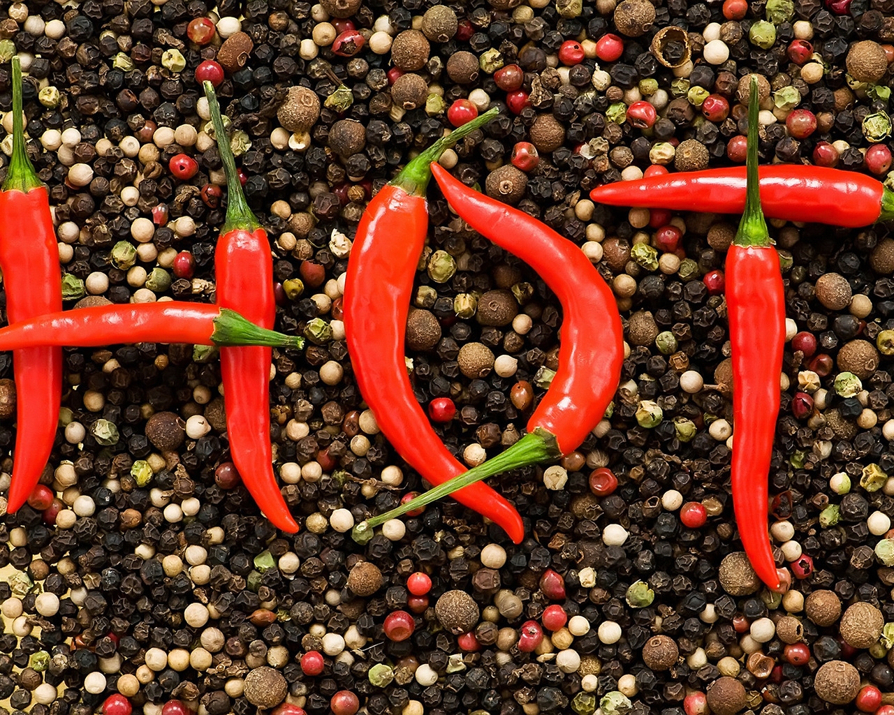 Hot Chilli and Pepper for 1280 x 1024 resolution