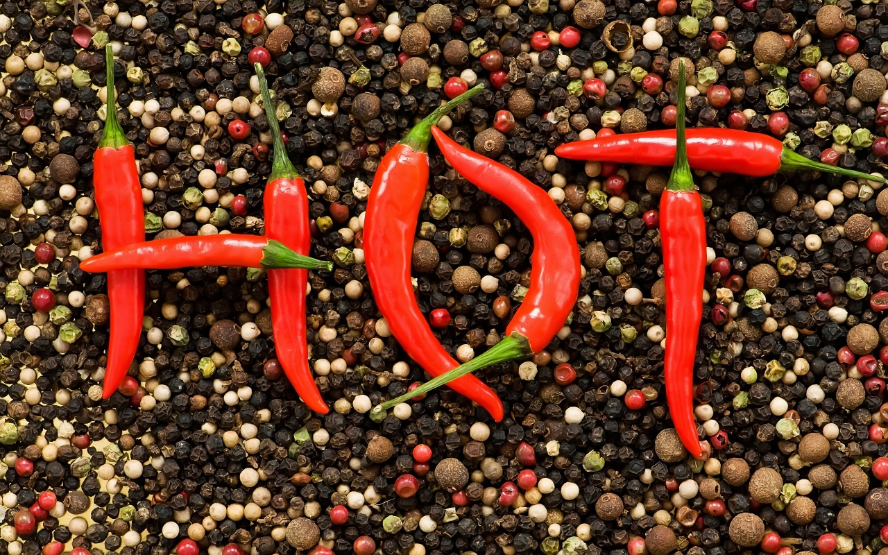 Hot Chilli and Pepper for 1280 x 800 widescreen resolution