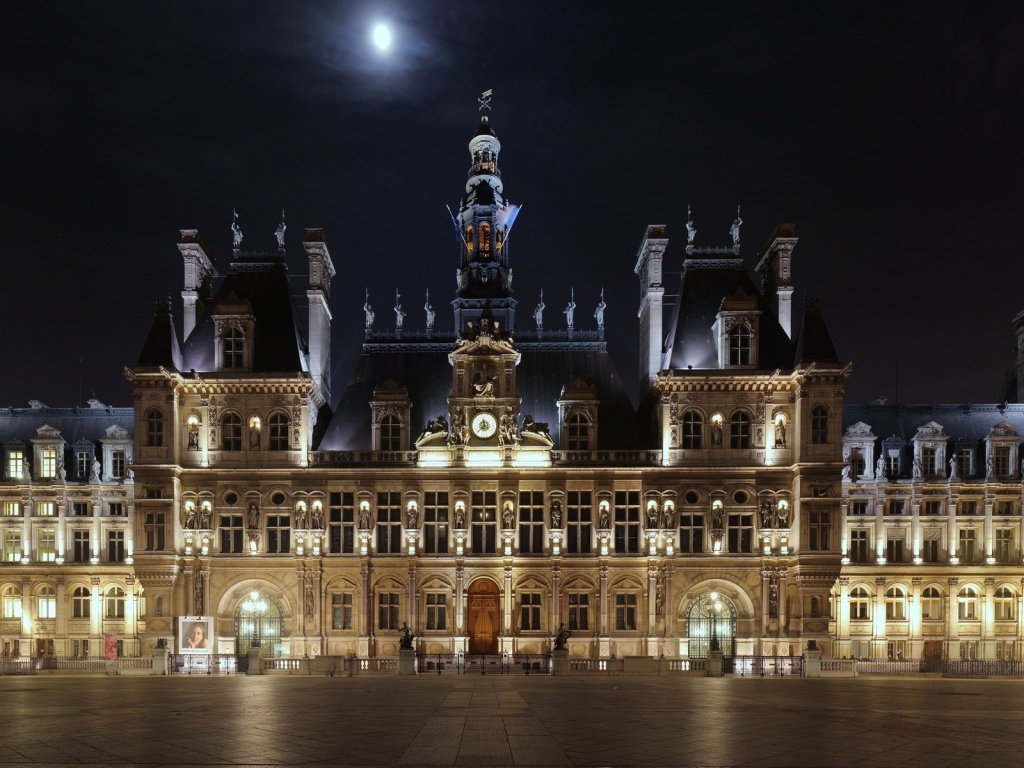 Hotel de Ville Paris for 1024 x 768 resolution