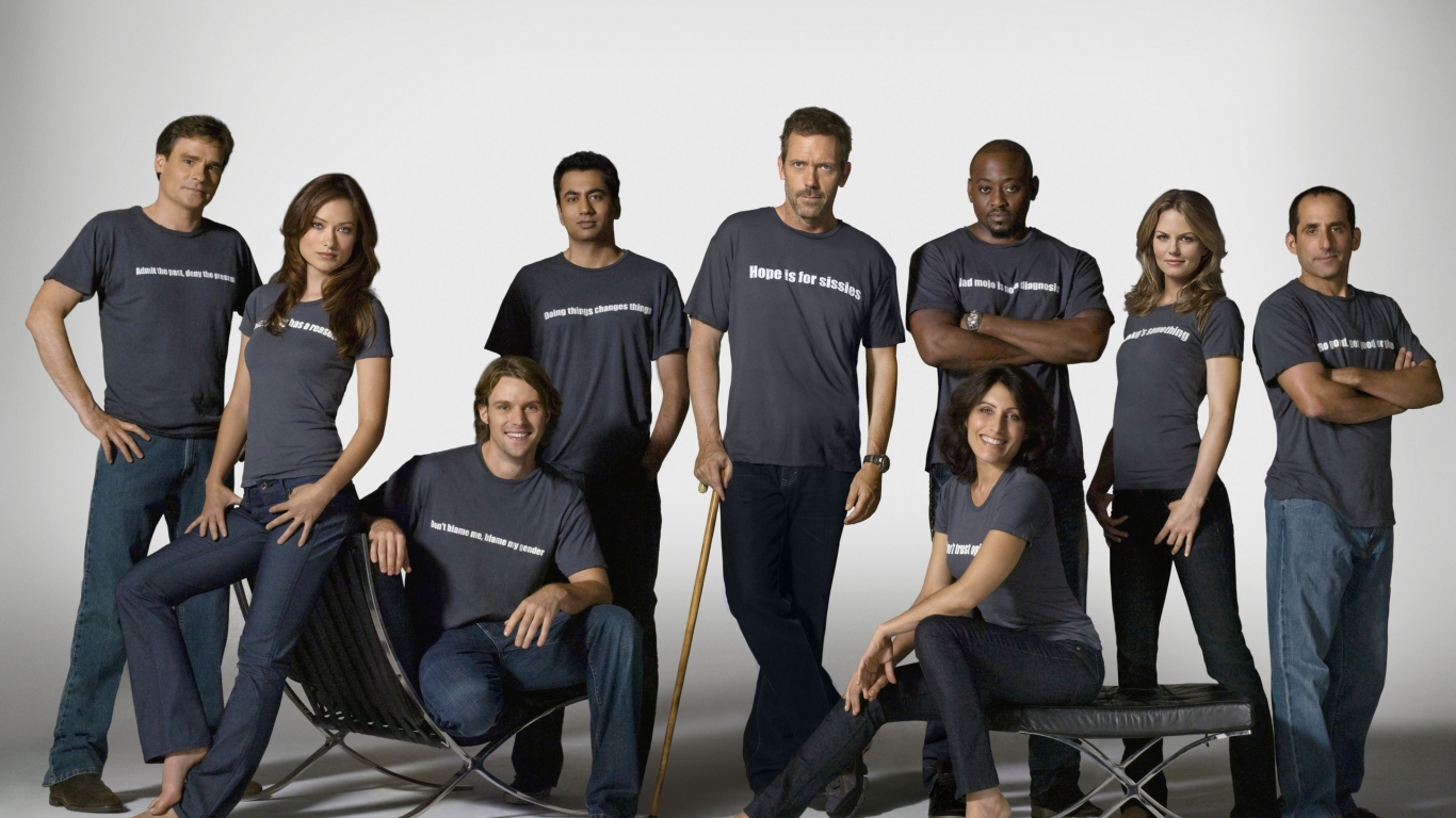 House MD Actors for 1366 x 768 HDTV resolution