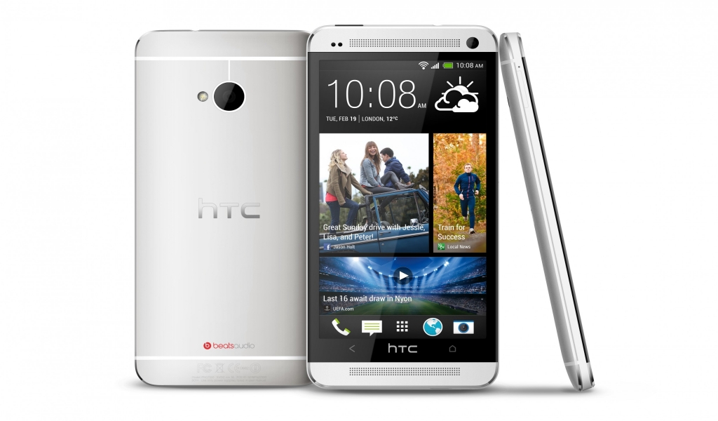 HTC One White for 1024 x 600 widescreen resolution