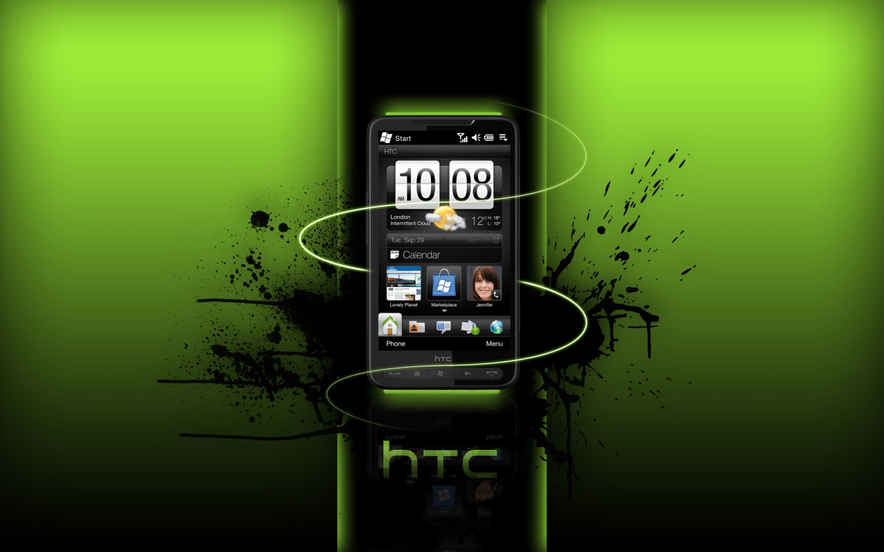 HTC Smartphone for 1280 x 800 widescreen resolution