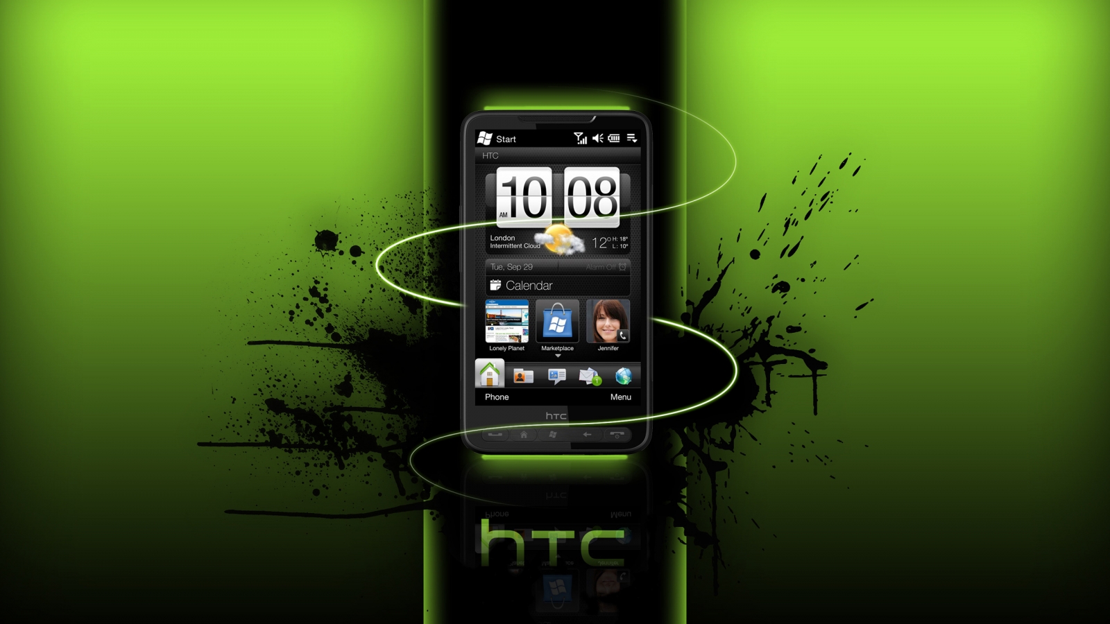 HTC Smartphone for 1600 x 900 HDTV resolution