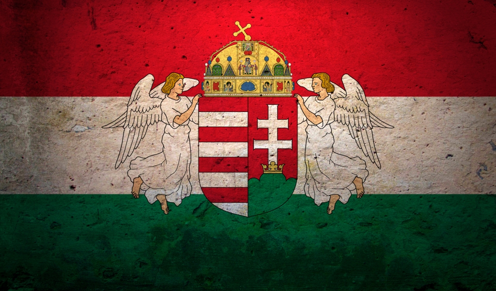 Hungary Flag for 1024 x 600 widescreen resolution
