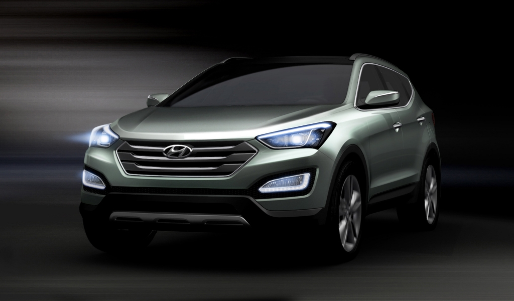 Hyundai Santa FE 2013 Edition for 1024 x 600 widescreen resolution