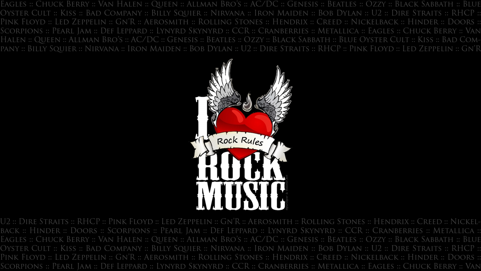 I Love Rock Music for 1680 x 945 HDTV resolution