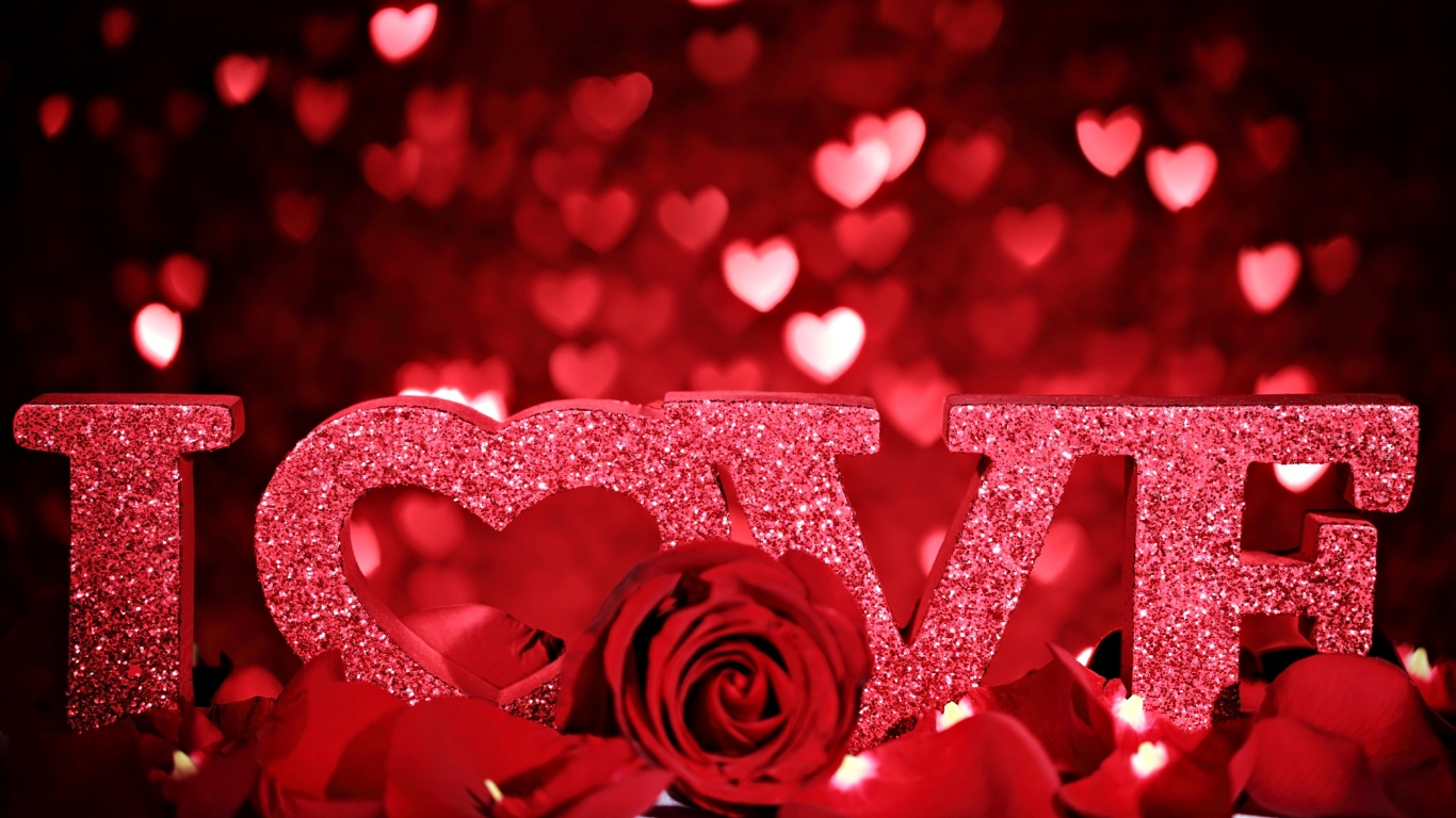 I love Roses I love You for 1366 x 768 HDTV resolution