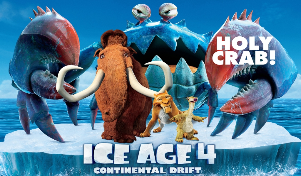 Ice Age 4 Holy Crab for 1024 x 600 widescreen resolution