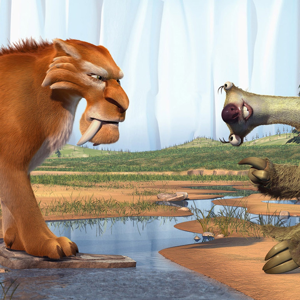 Ice Age Diego and Sid for 1024 x 1024 iPad resolution