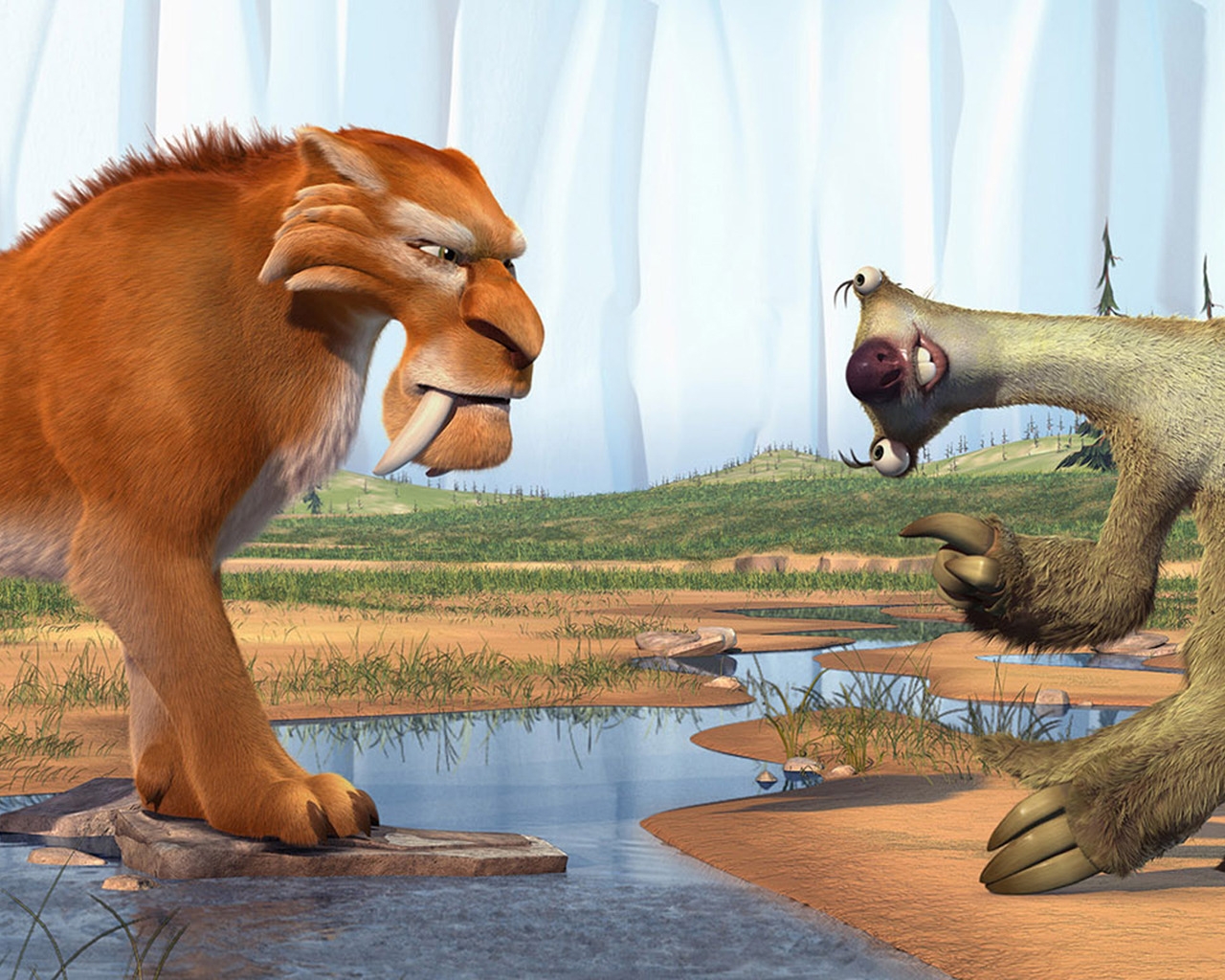 Ice Age Diego and Sid for 1280 x 1024 resolution