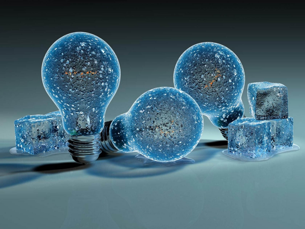 Iced Light Bulbs for 1024 x 768 resolution