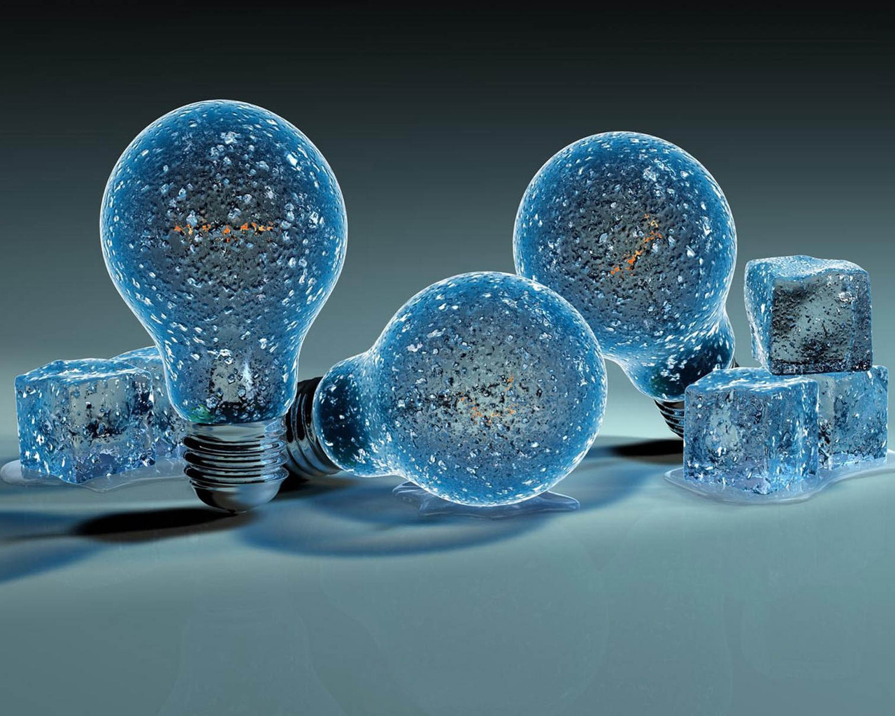 Iced Light Bulbs for 1280 x 1024 resolution