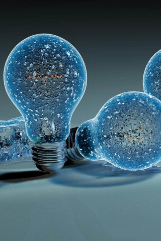 Iced Light Bulbs for 320 x 480 iPhone resolution