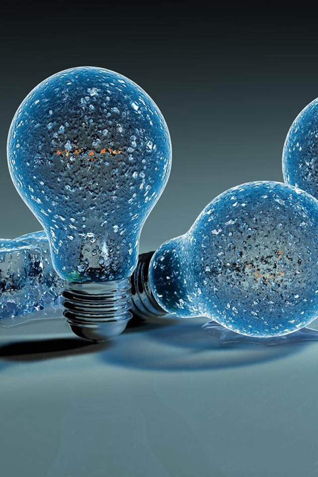 Iced Light Bulbs for 640 x 960 iPhone 4 resolution