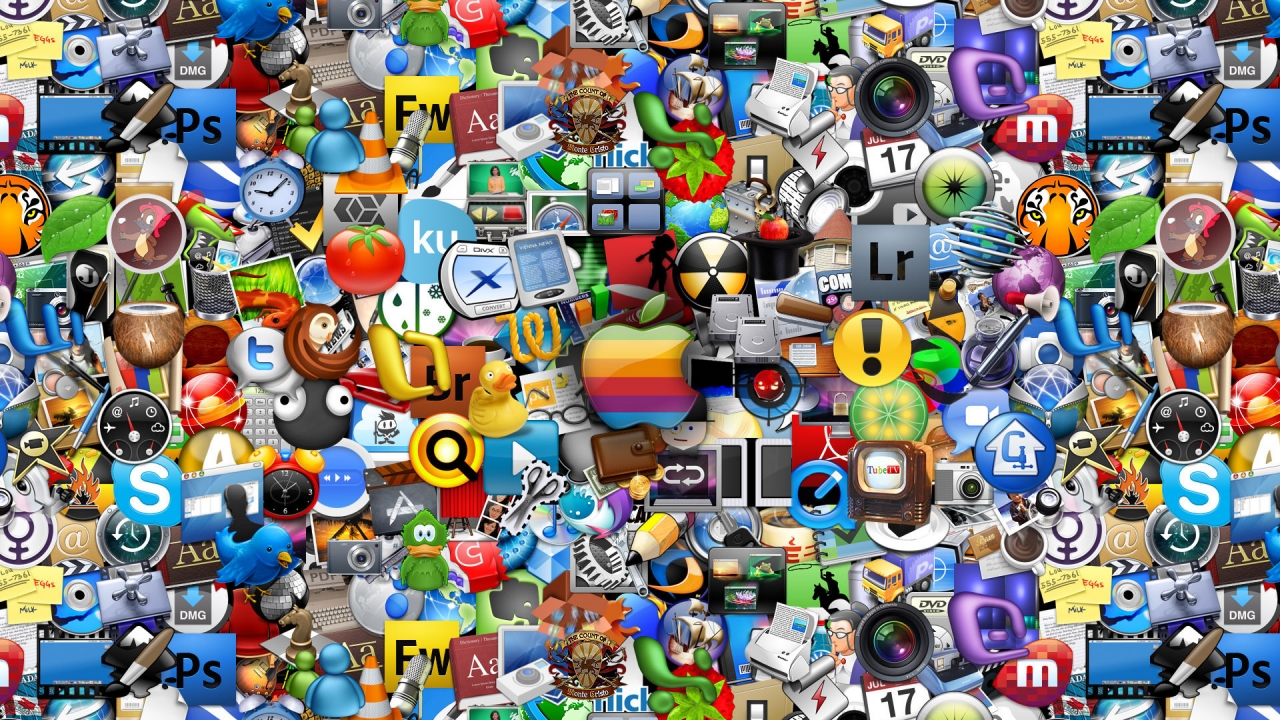 Icons for 1280 x 720 HDTV 720p resolution