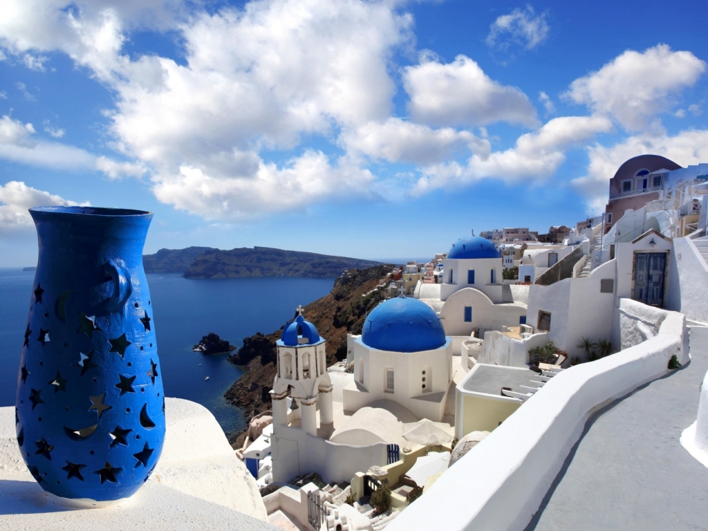 Ideal View from Santorini for 1024 x 768 resolution