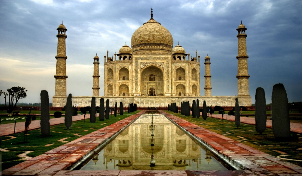 India Taj Mahal for 1024 x 600 widescreen resolution