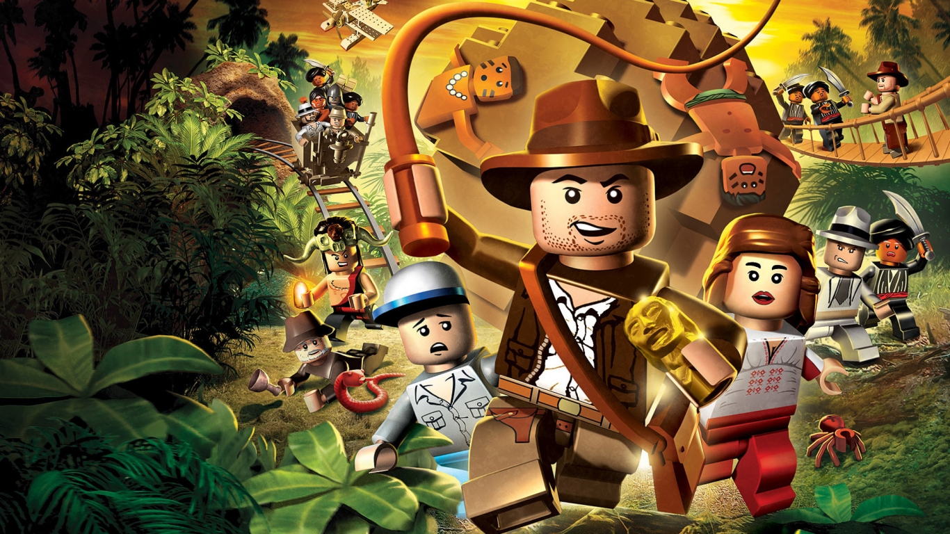 Indiana Jones Lego for 1366 x 768 HDTV resolution