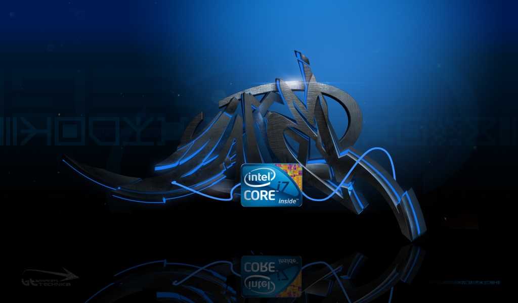 Intel i7 Graffiti for 1024 x 600 widescreen resolution