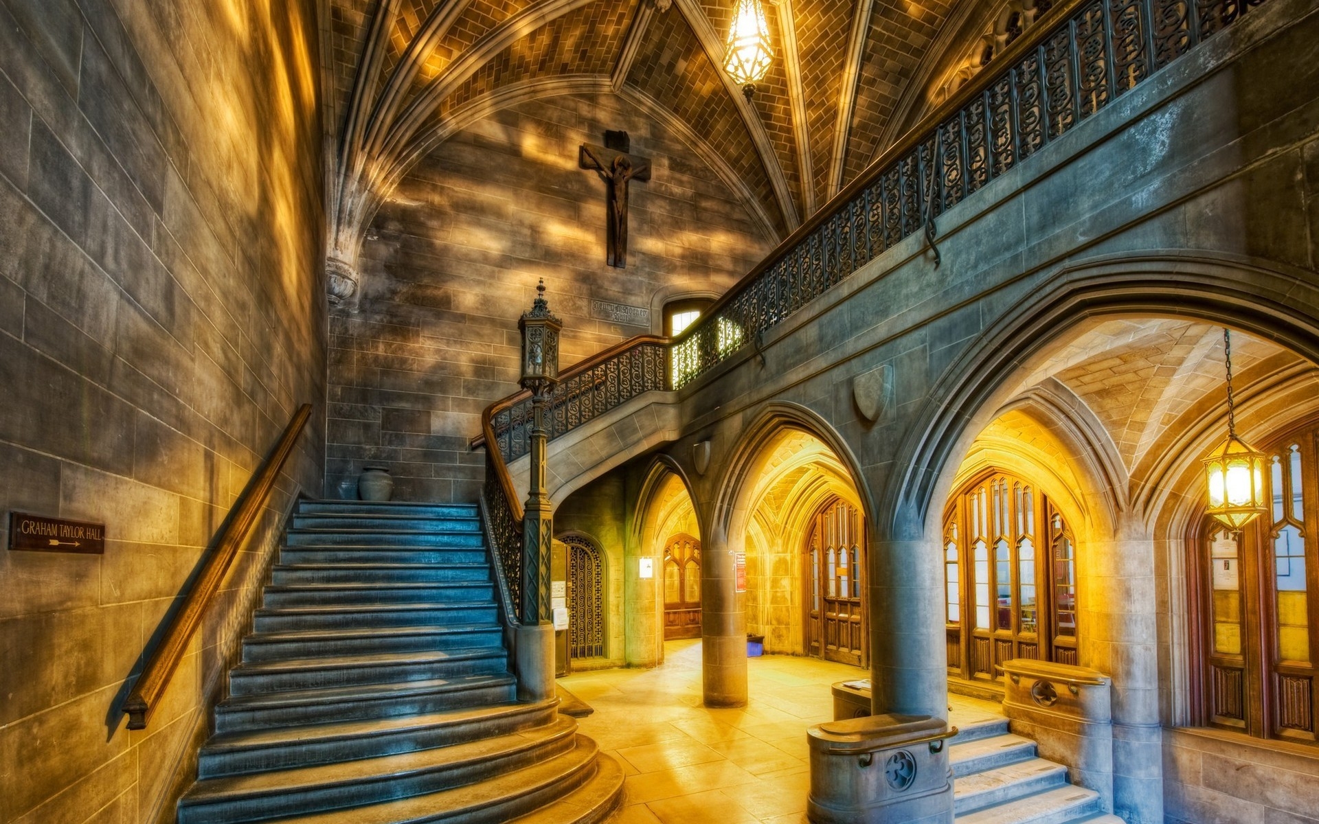 Interior of Church HDR for 1920 x 1200 widescreen resolution