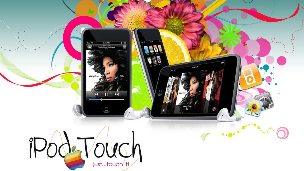 iPod Touch for 1280 x 720 HDTV 720p resolution