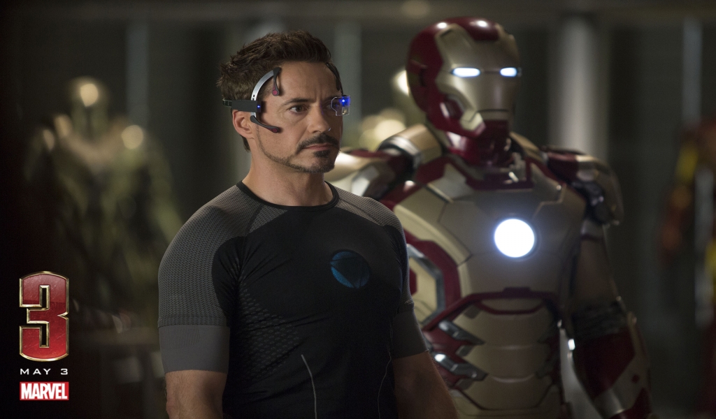 Iron Man 3 Tony Stark for 1024 x 600 widescreen resolution