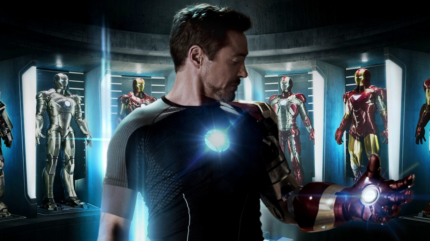 Iron Man Tony Stark for 1366 x 768 HDTV resolution