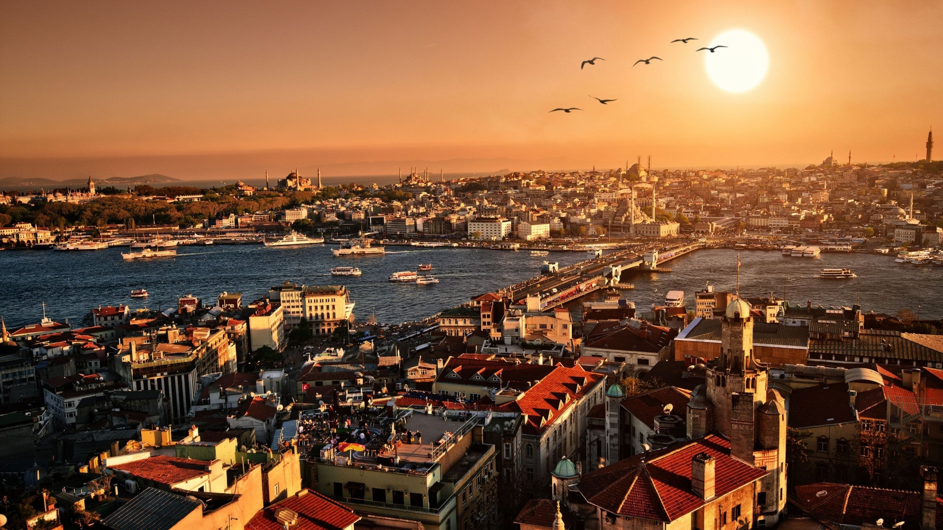 Istanbul City for 1920 x 1080 HDTV 1080p resolution