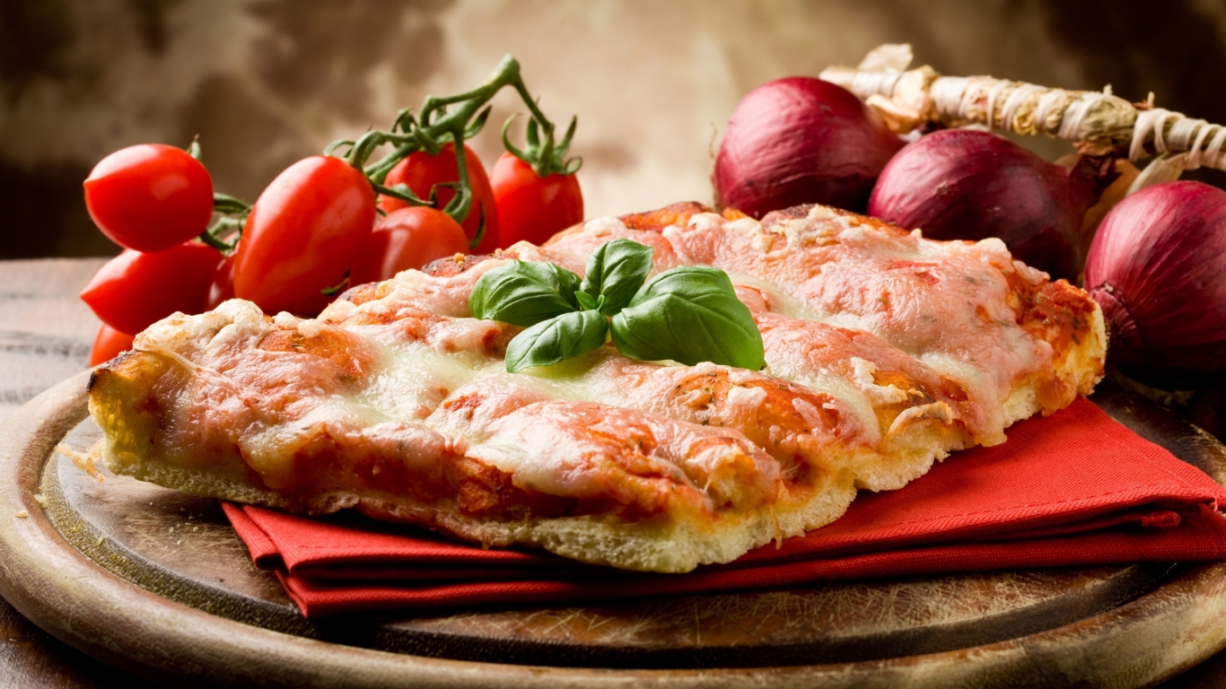Italian Pizza Slice for 1366 x 768 HDTV resolution