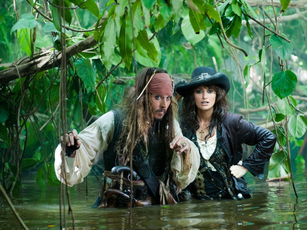 Jack Sparrow and Angelica for 1024 x 768 resolution