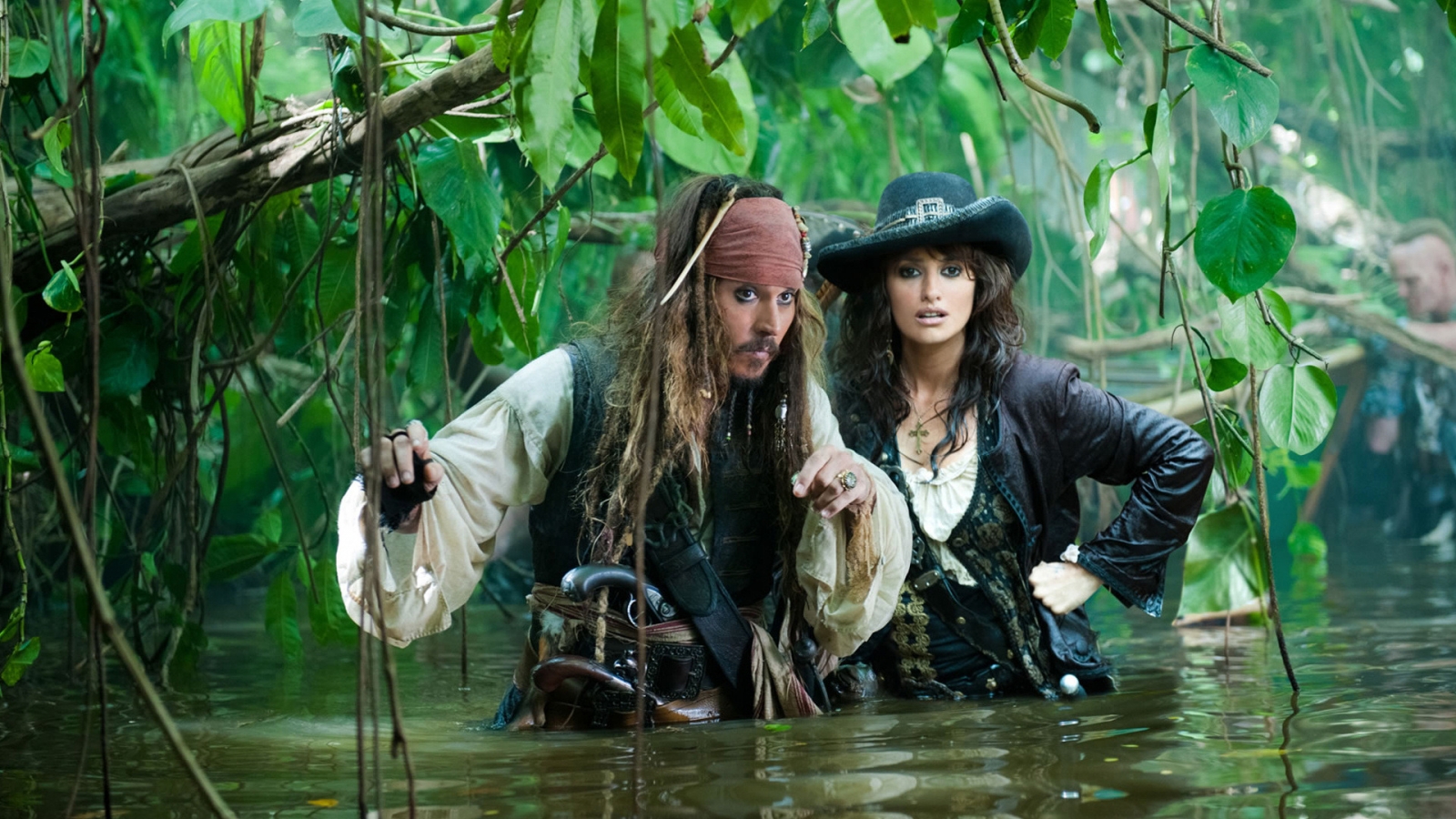 Jack Sparrow and Angelica for 1600 x 900 HDTV resolution