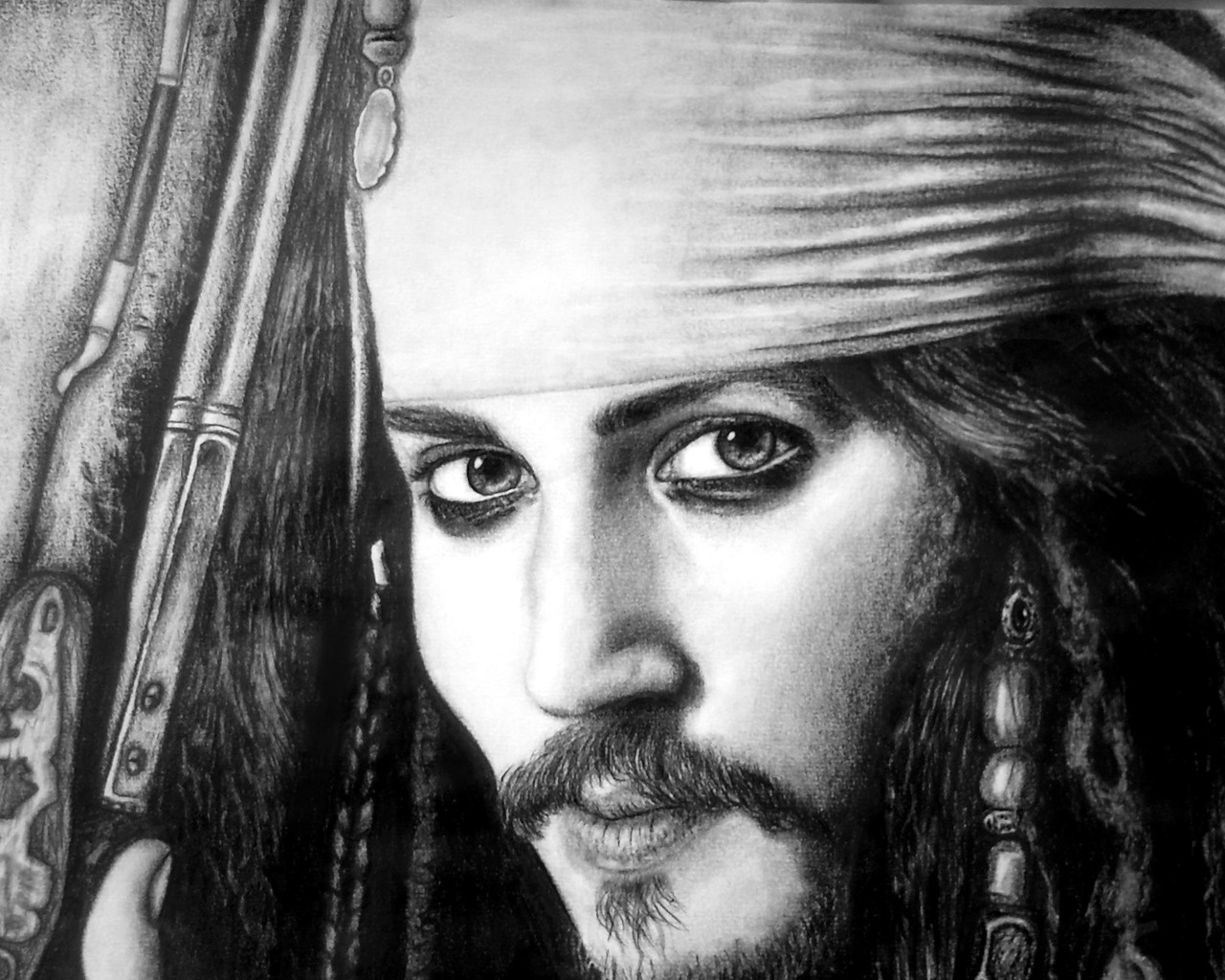 Jack Sparrow Drawing for 1280 x 1024 resolution