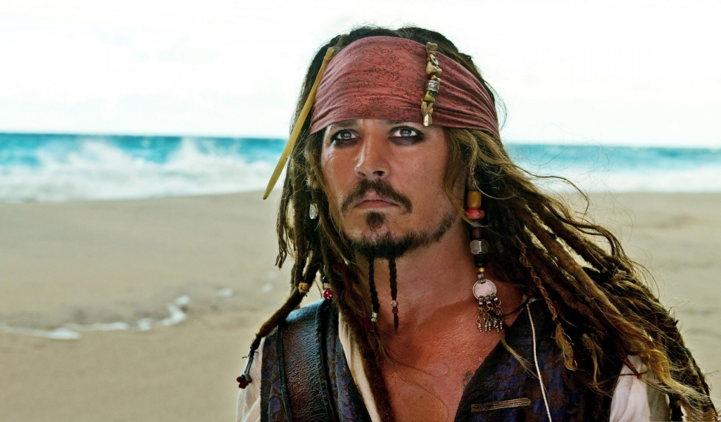Jack Sparrow Pirates of the Caribbean for 1024 x 600 widescreen resolution