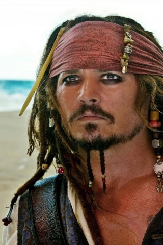 Jack Sparrow Pirates of the Caribbean for 320 x 480 iPhone resolution