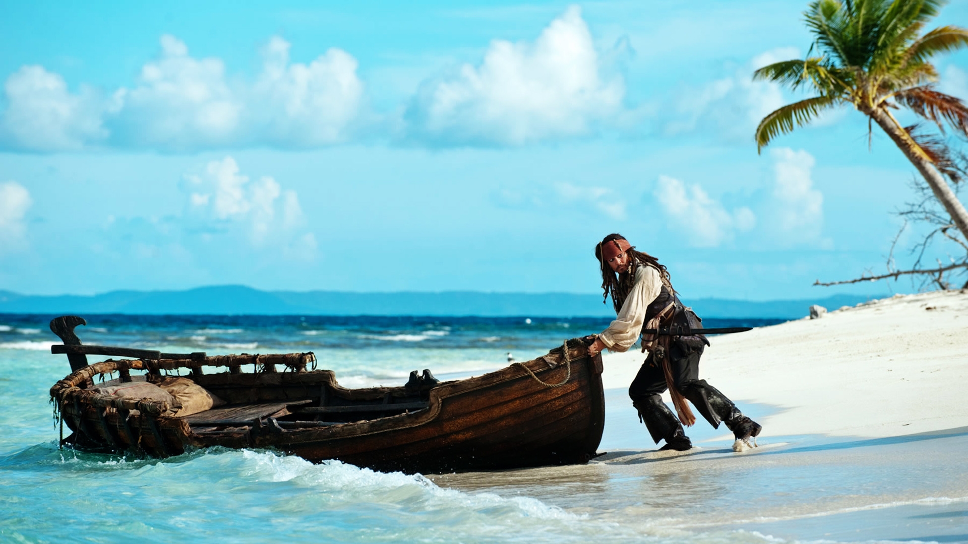 Jack Sparrow Pirates of the Caribbean 4 for 1920 x 1080 HDTV 1080p resolution