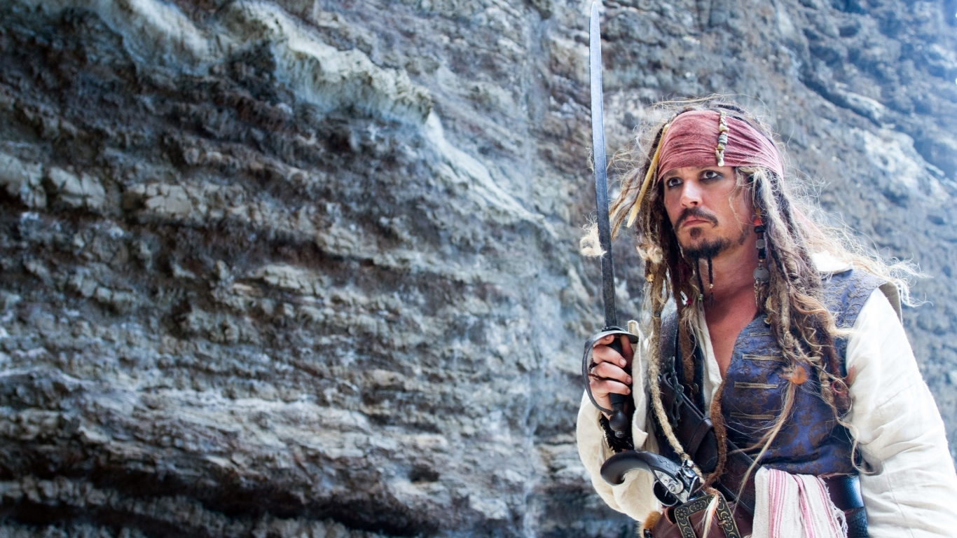 Jack Sparrow Pose for 1366 x 768 HDTV resolution