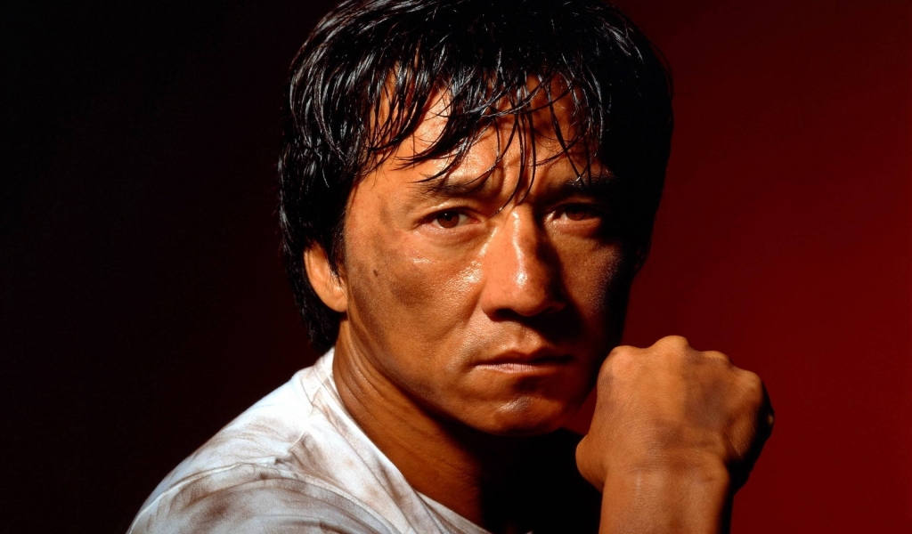 Jackie Chan Pose for 1024 x 600 widescreen resolution