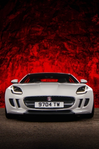 Jaguar F Type White for 320 x 480 iPhone resolution